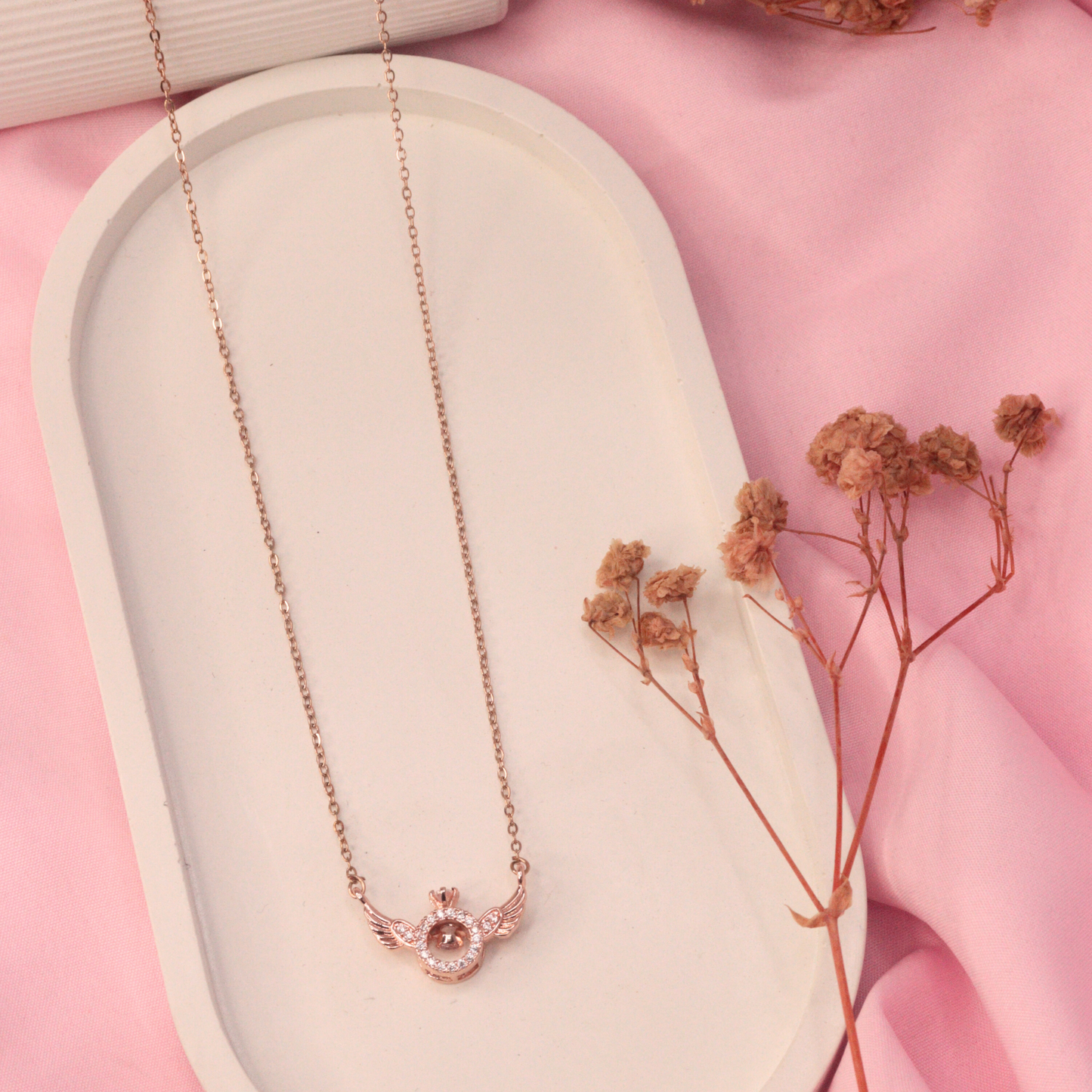 Udata baaj Necklace | Rose Gold Plated
