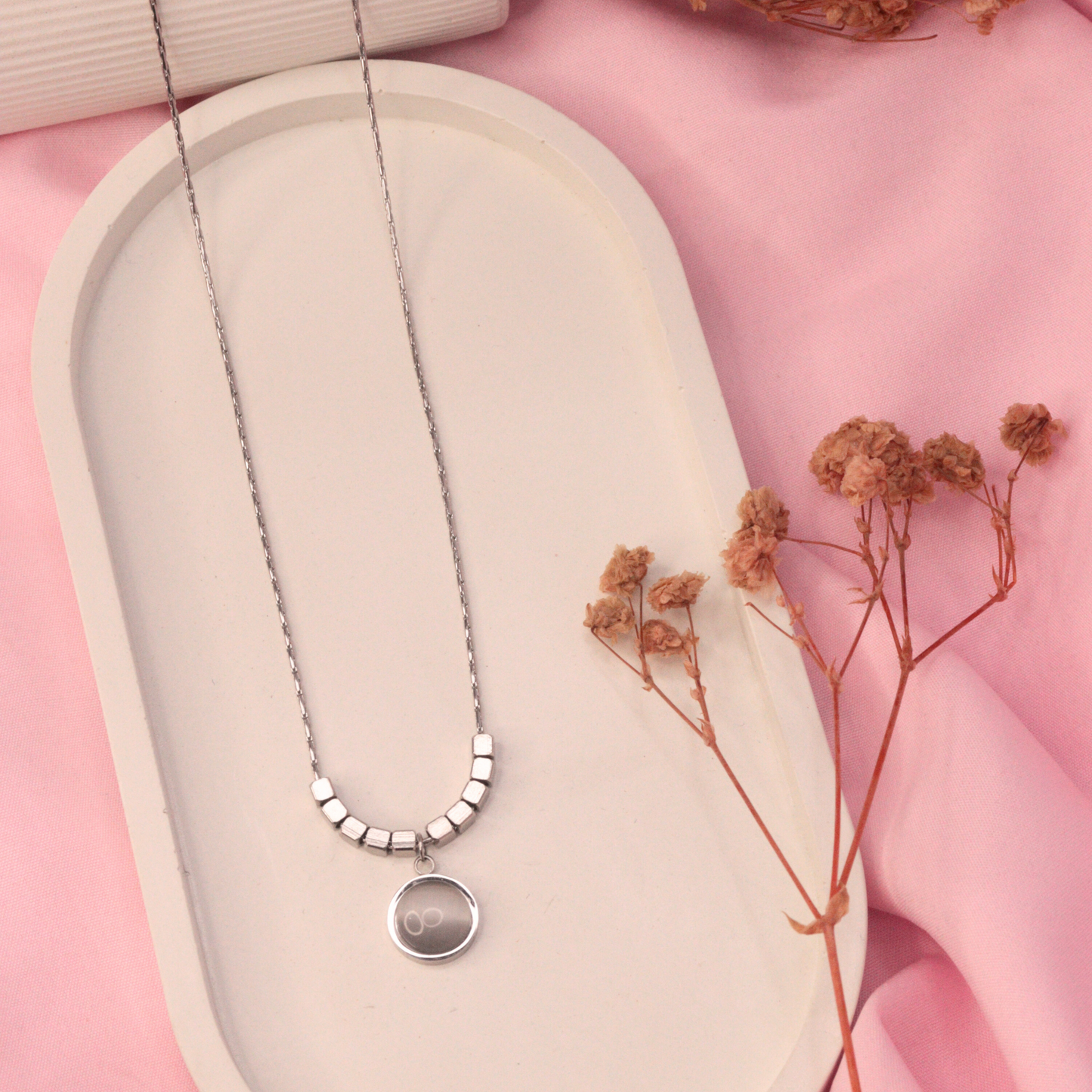 Twilight Gleam Necklace | Silver Plated