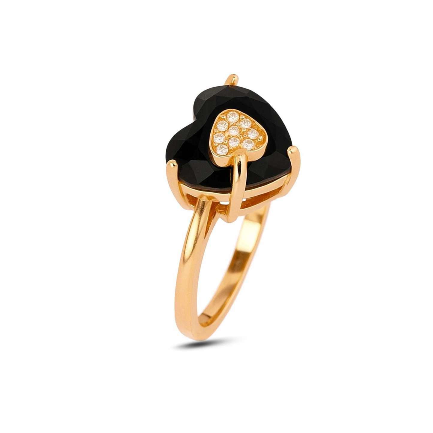 Black Stone Adjustable Ring