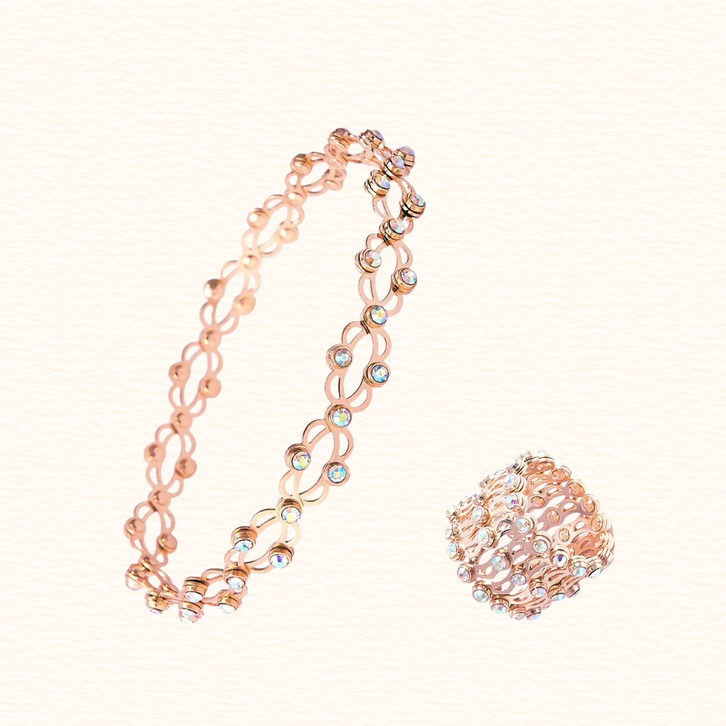 Sterling Rose Gold Plated Magic Ring/Bracelet
