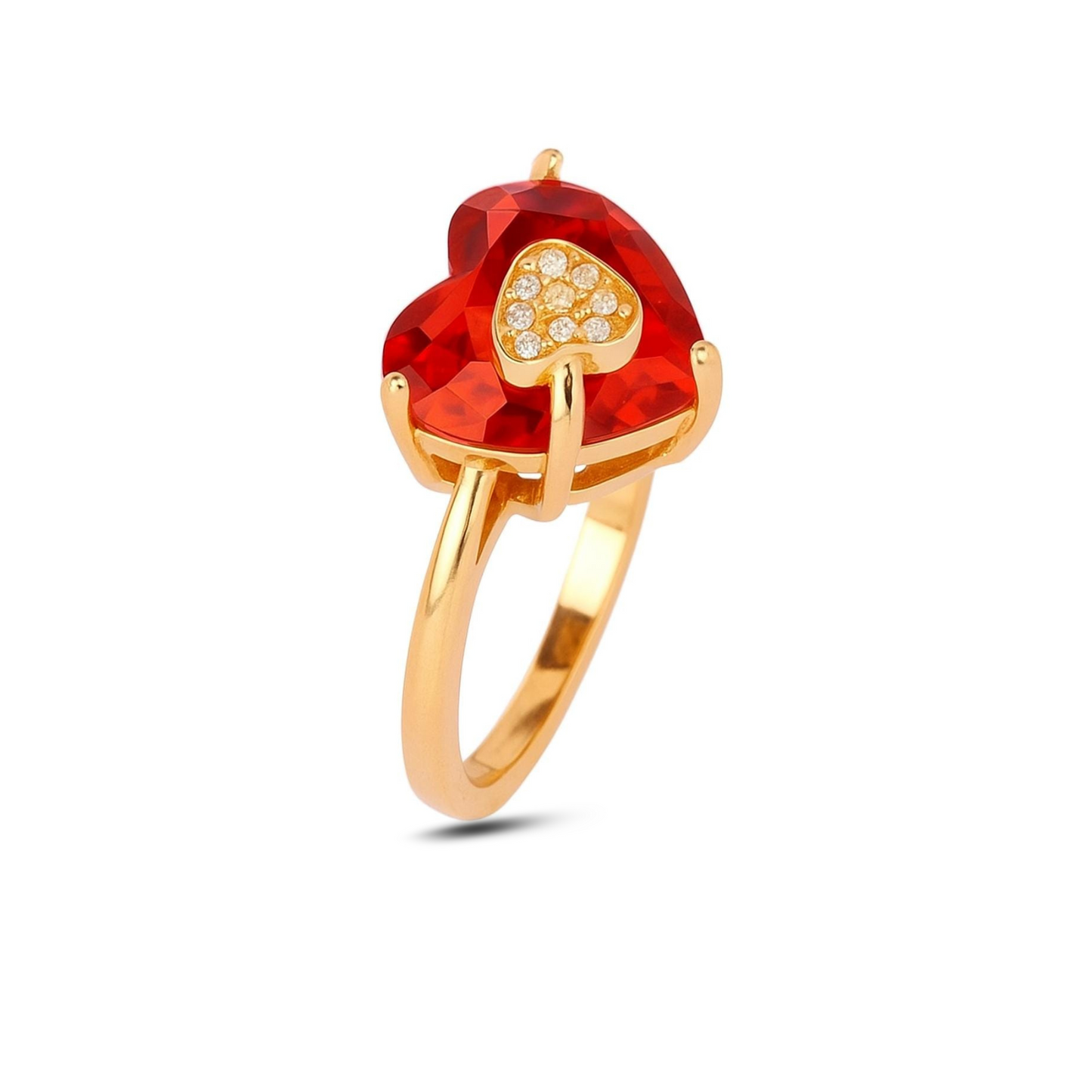 Red Stone Adjustable Ring