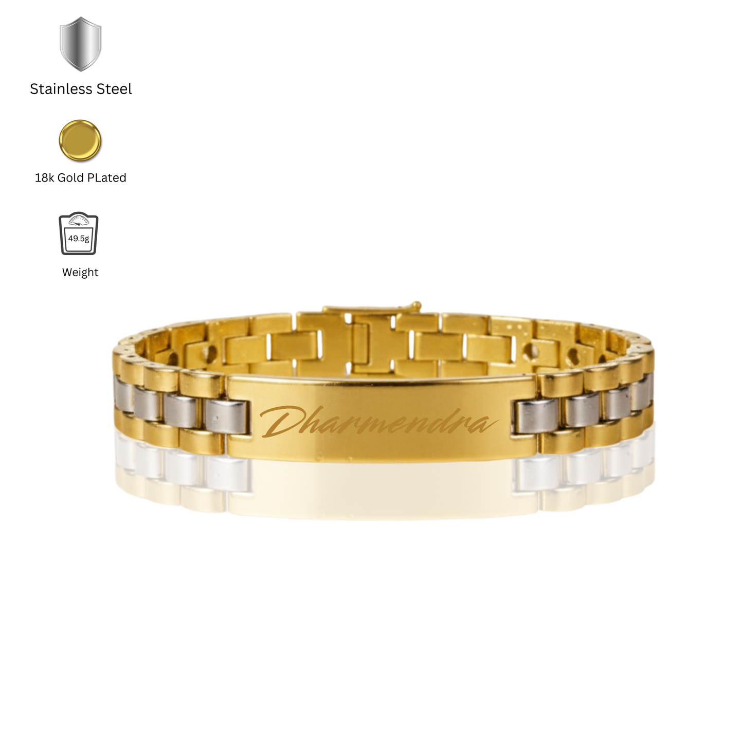 last Personalized name bracelet gift for men birthday anniversary special date