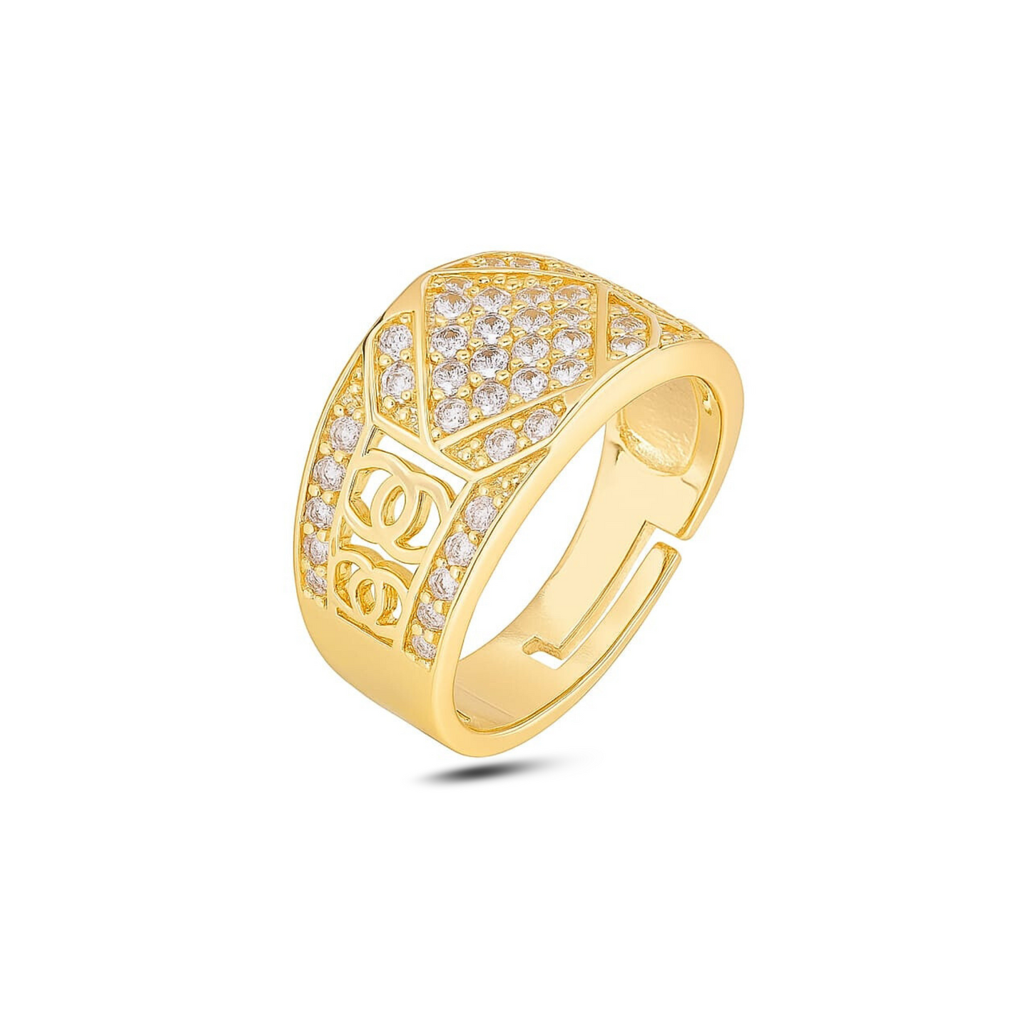 Bold Curve Adjustable Ring