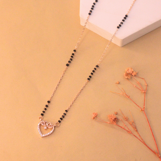 Kajal Mangalsutra | Rose Gold Plated