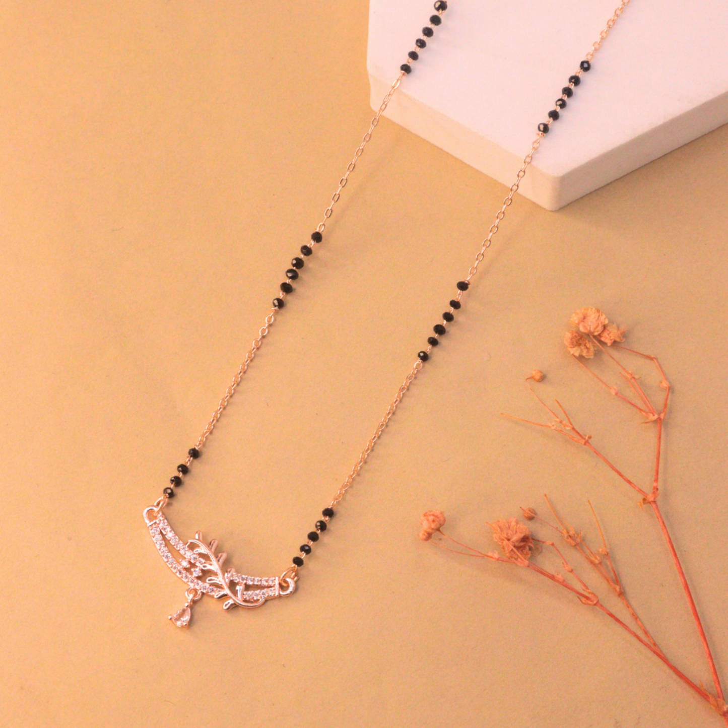 Lavanya Mangalsutra | Rose Gold Plated