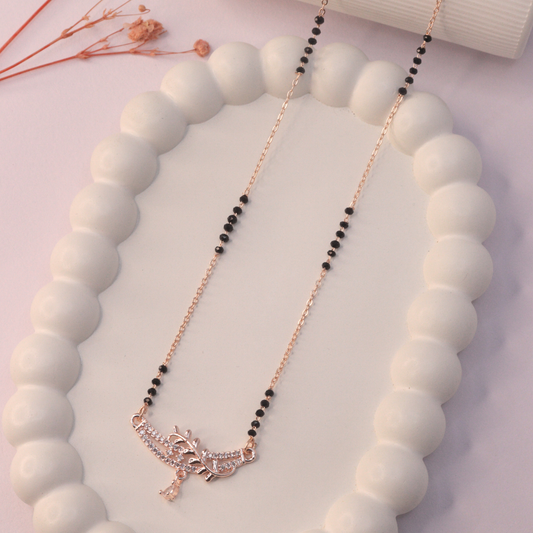 Lavanya Mangalsutra | Rose Gold Plated