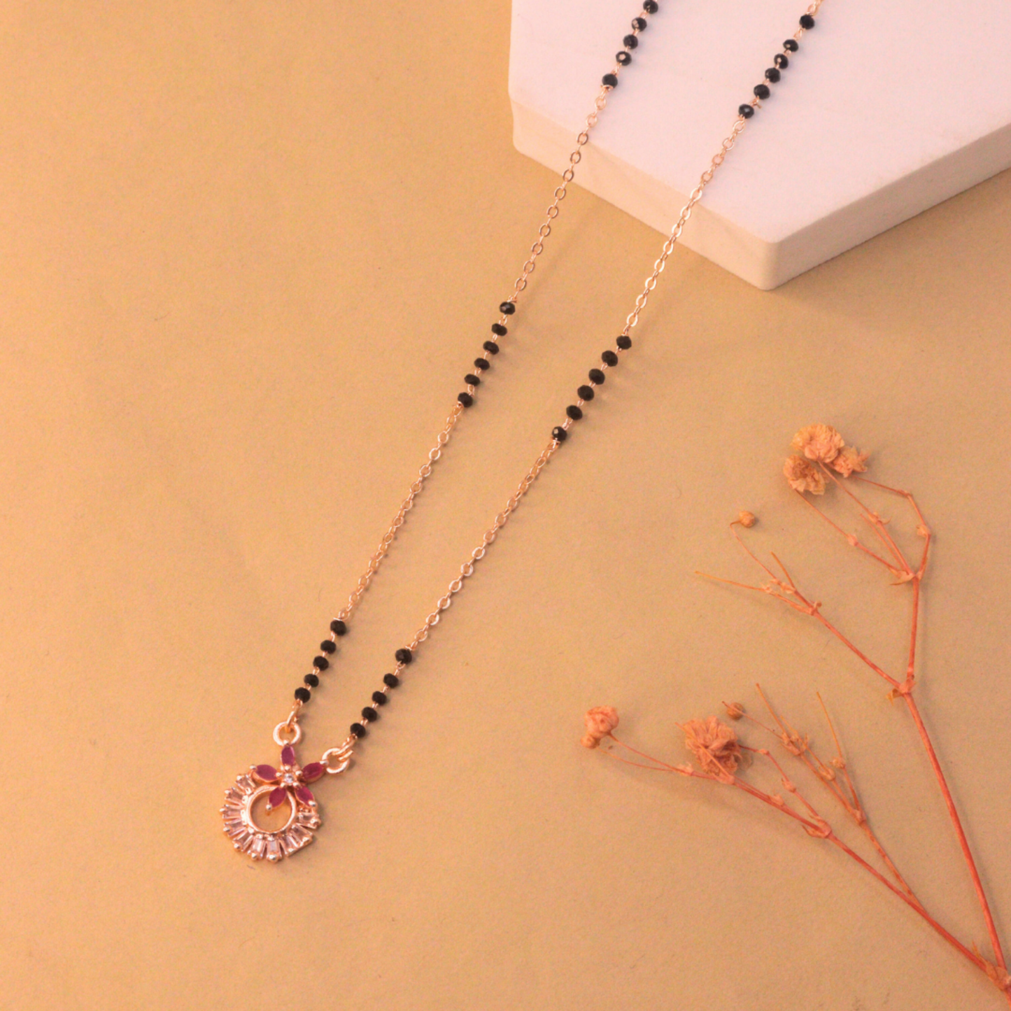 Esha Mangalsutra | Rose Gold Plated