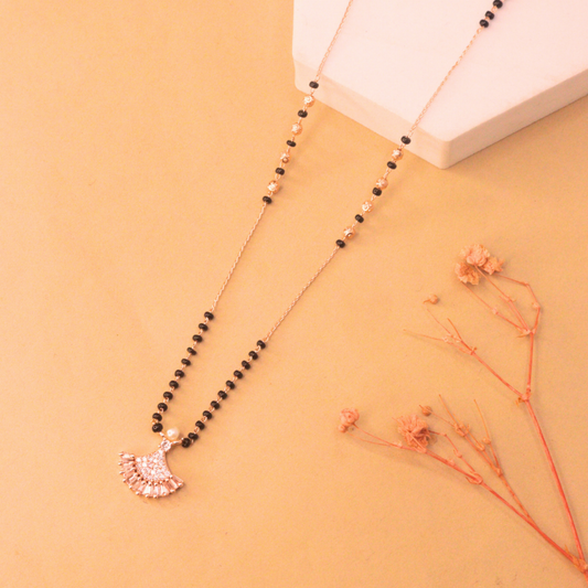 Hanshika Mangalsutra | Rose Gold Plated