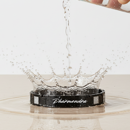 Side view of personalized name bracelet for boys with engraved text