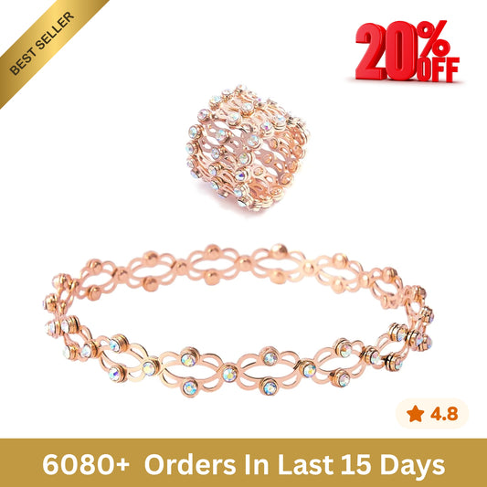 Sterling  Rose Gold Plated Magic Ring/Bracelet