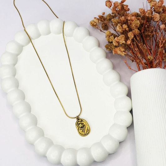 Frosted Petal Necklace