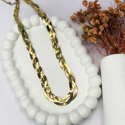 Snake Twisted Chain Necklace