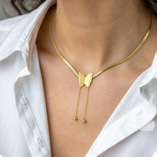 Butterfly Snake Chain Necklace