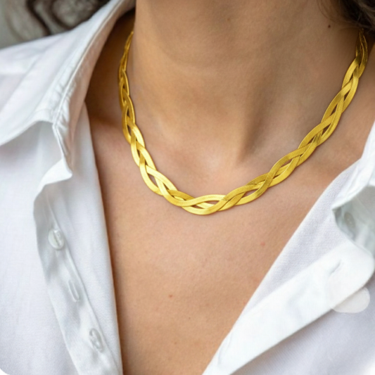 Snake Twisted Chain Necklace