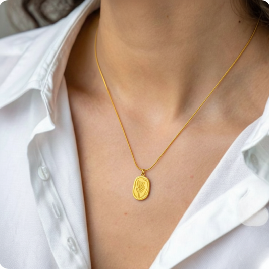 Frosted Petal Necklace
