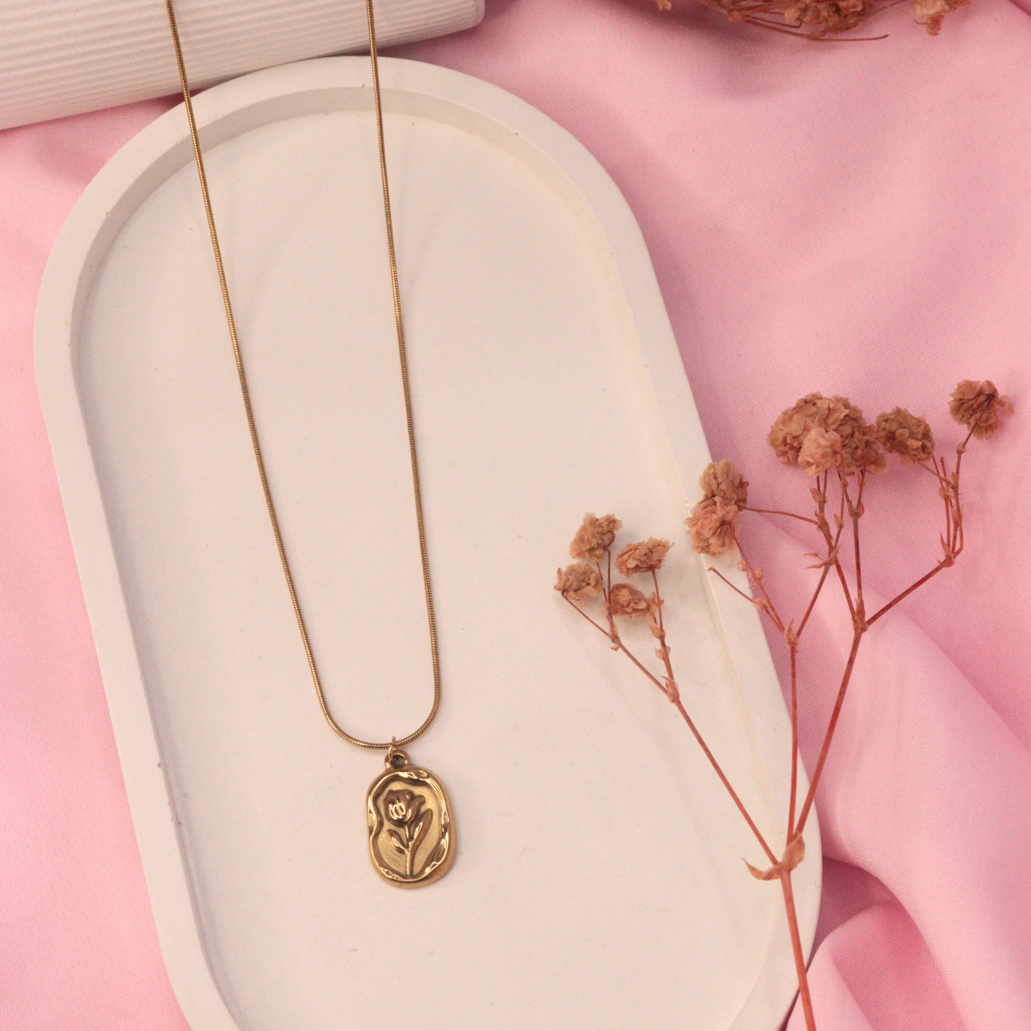 Frosted Petal Necklace