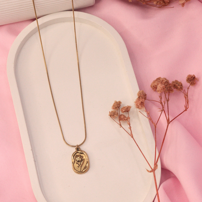 Frosted Petal Necklace