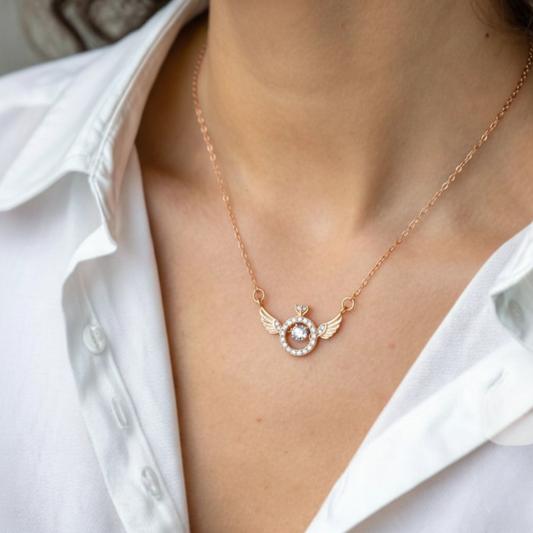 Udata baaj Necklace | Rose Gold Plated