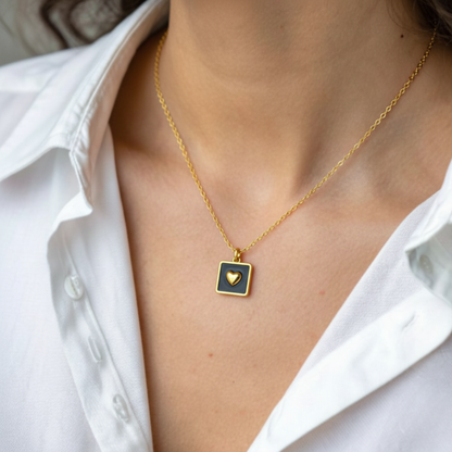 Stardust Black Charm Necklace