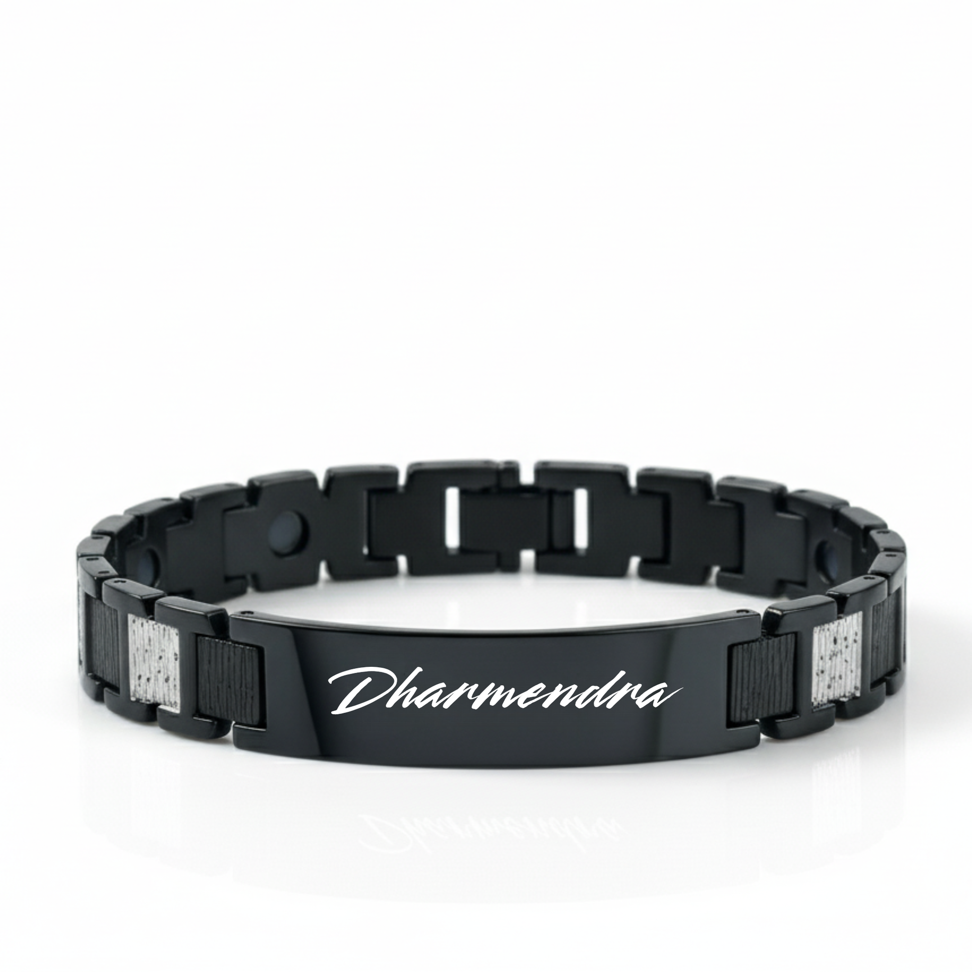 Customized name bracelet for men stainless steel personalized engraving bracelet