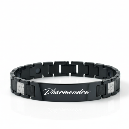 Customized name bracelet for men stainless steel personalized engraving bracelet