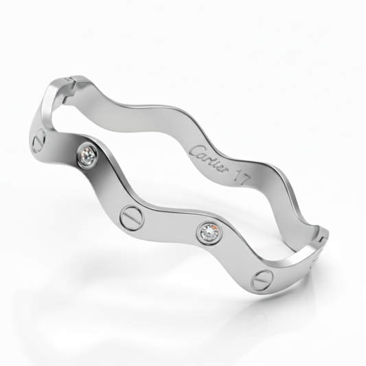 Olivia bracelet premium silver plated American diamond bracelet for girls and women