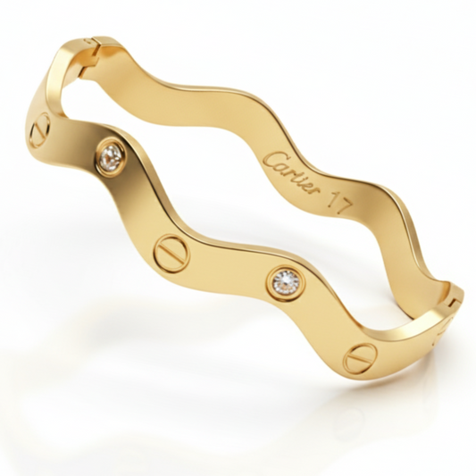 Olivia bracelet premium gold plated American diamond bracelet for girls and women