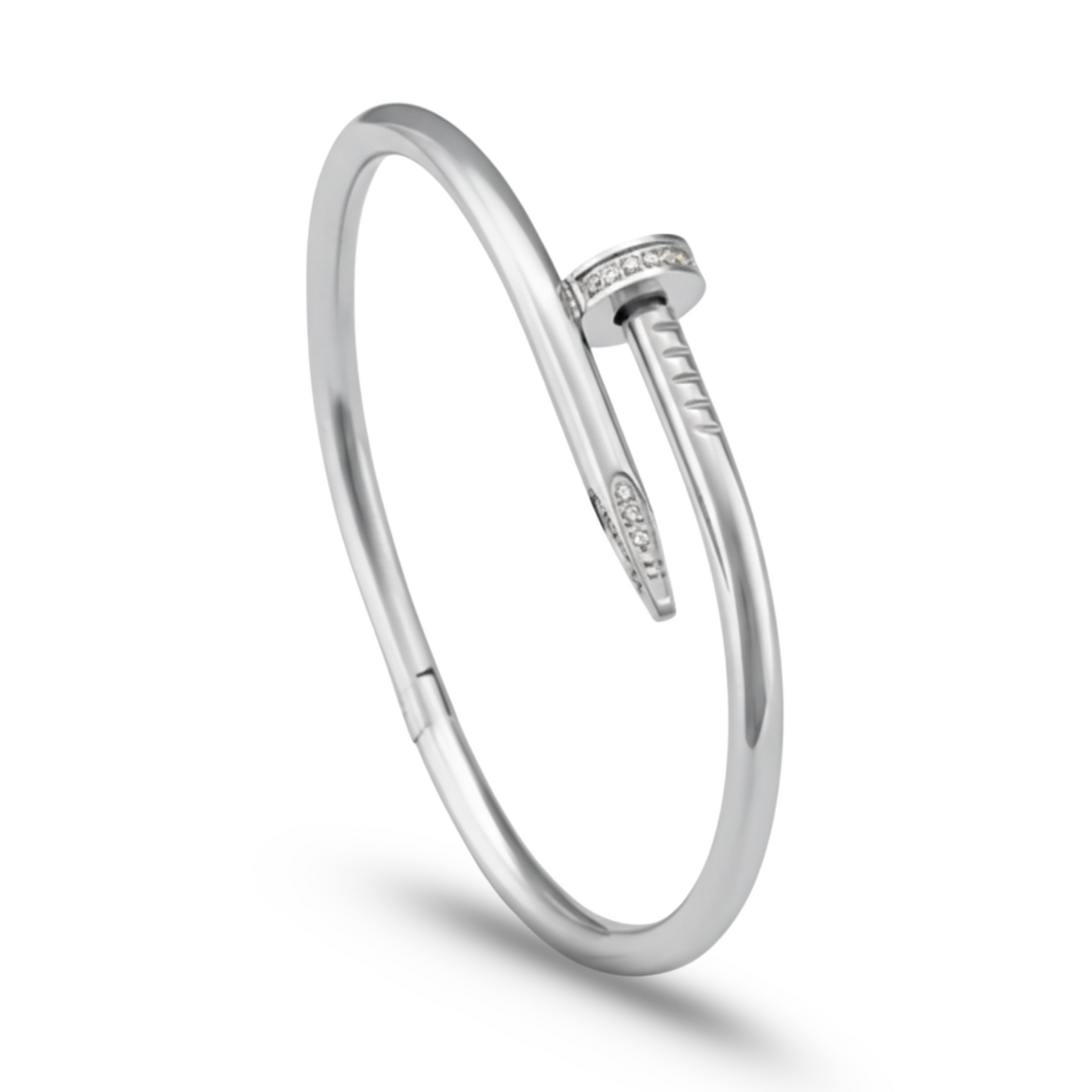 Myno bracelet silver  plated American diamond minimal jewelry for women