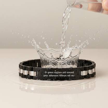 Polished stainless steel customized bracelet side design