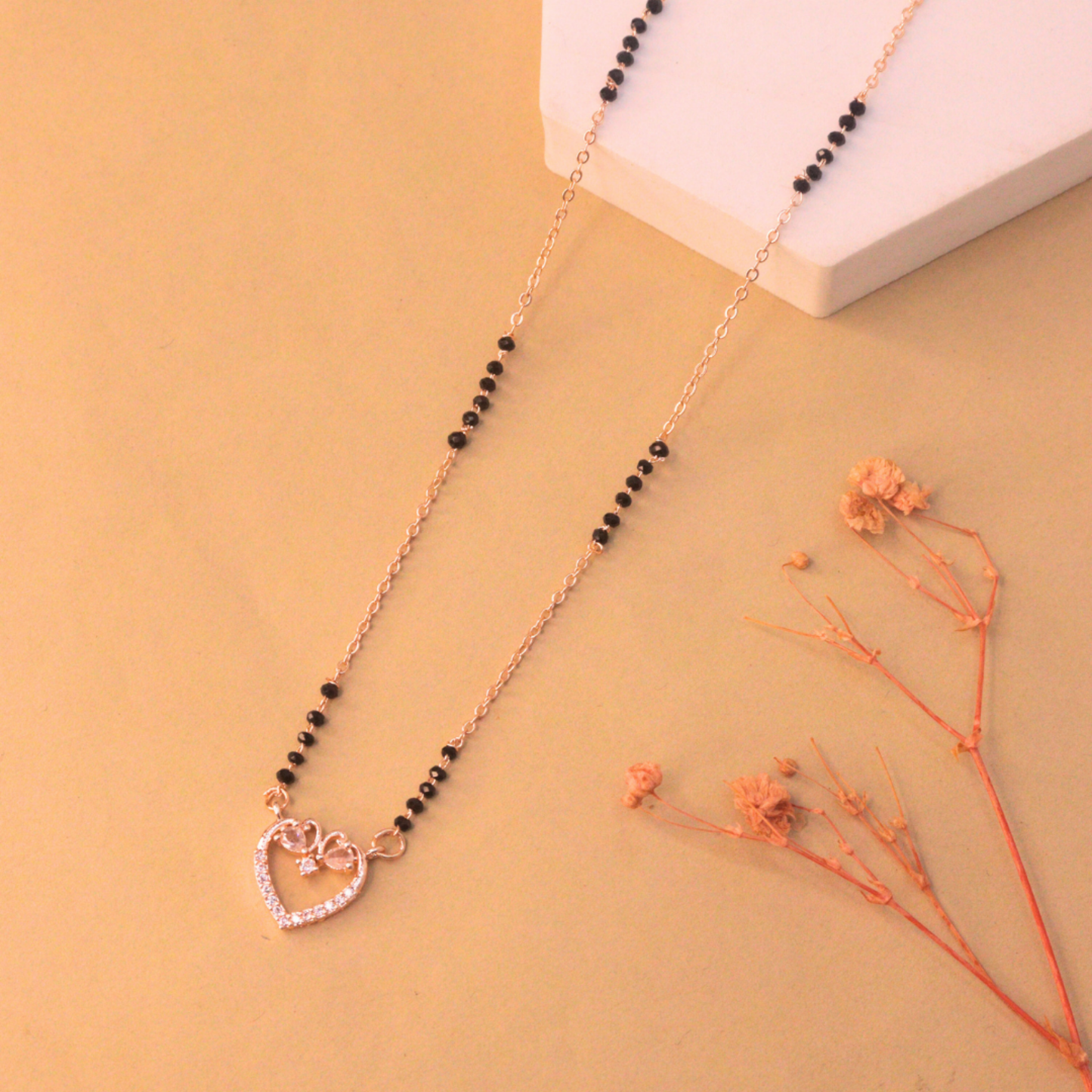 Kajal Mangalsutra | Rose Gold Plated