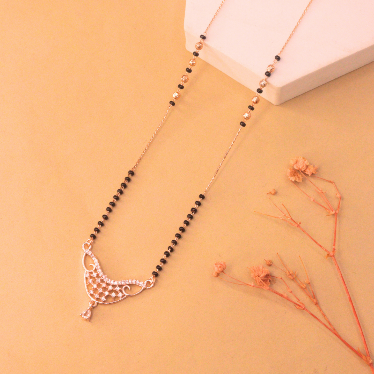 Nandini Mangalsutra | Rose Gold Plated