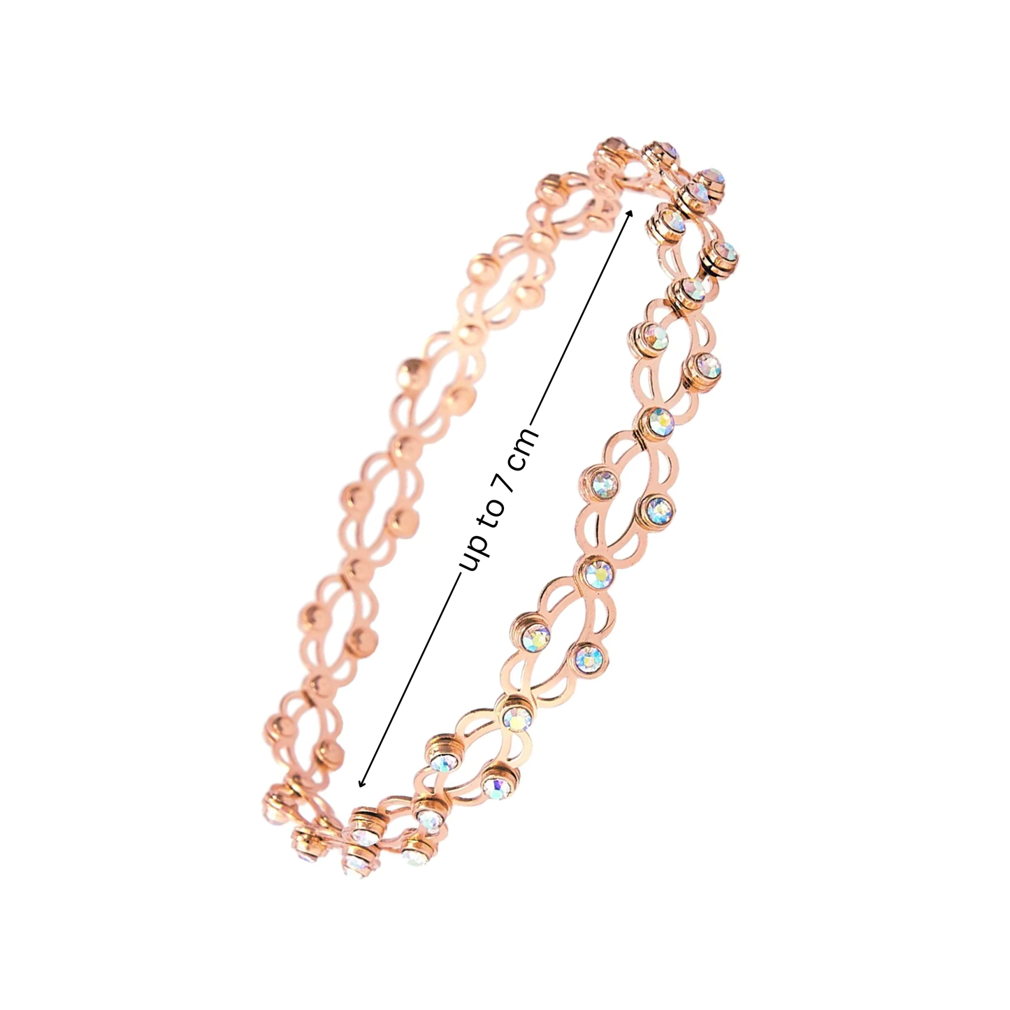 Side view of convertible magic ring bracelet