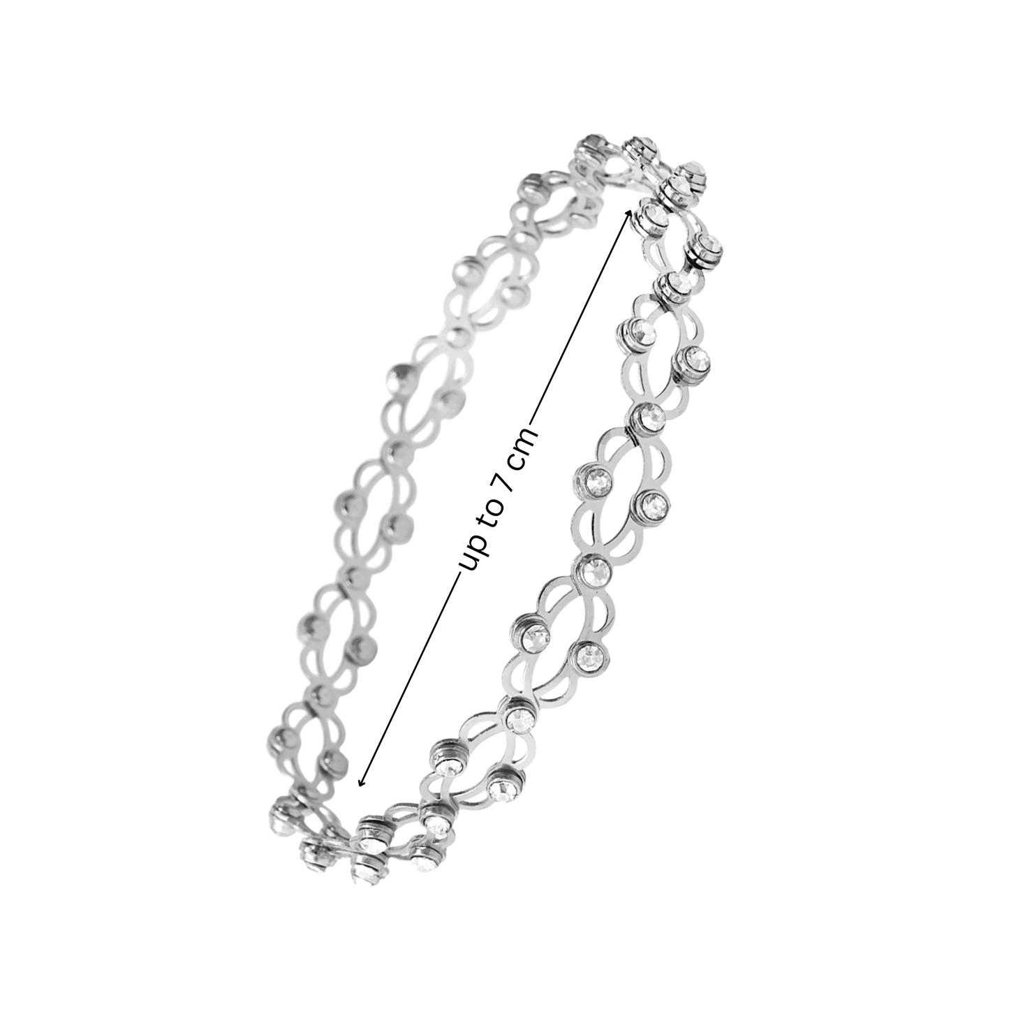 Side view of convertible magic ring bracelet
